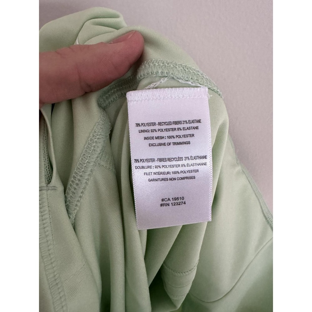 Lole Women's Light Green High Waisted Mesh Panel Bike Shorts NWT Large - Picture 9 of 9